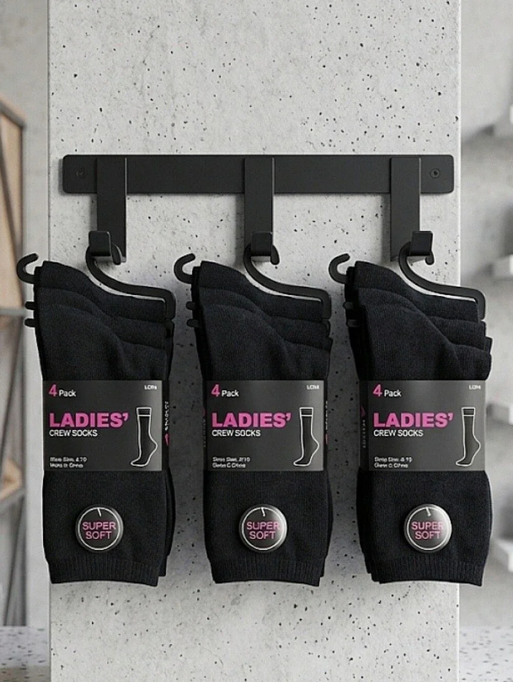 12 Pair Super Soft Crew Socks